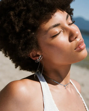 Boucle d'Oreille Nœud Céline (Plaqué Or)