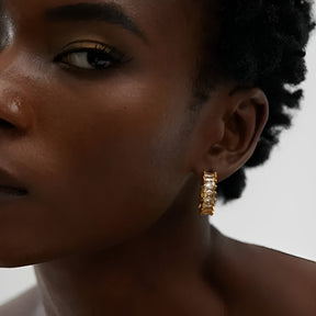 Boucles d'oreilles Aro Serena Zirconia (Plaqué Or)