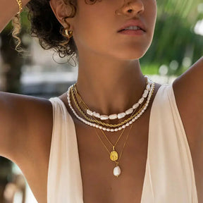Collier Corde (Plaqué en Or)