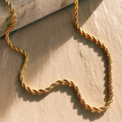 Collier Corde (Plaqué en Or)