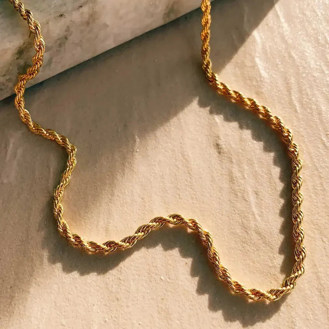 Collier Corde (Plaqué en Or)