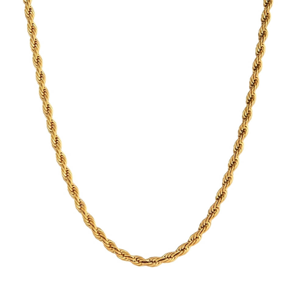 Collier Corde (Plaqué en Or)