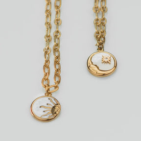 Collier Marseille Soleil et Lune (Plaqué Or)