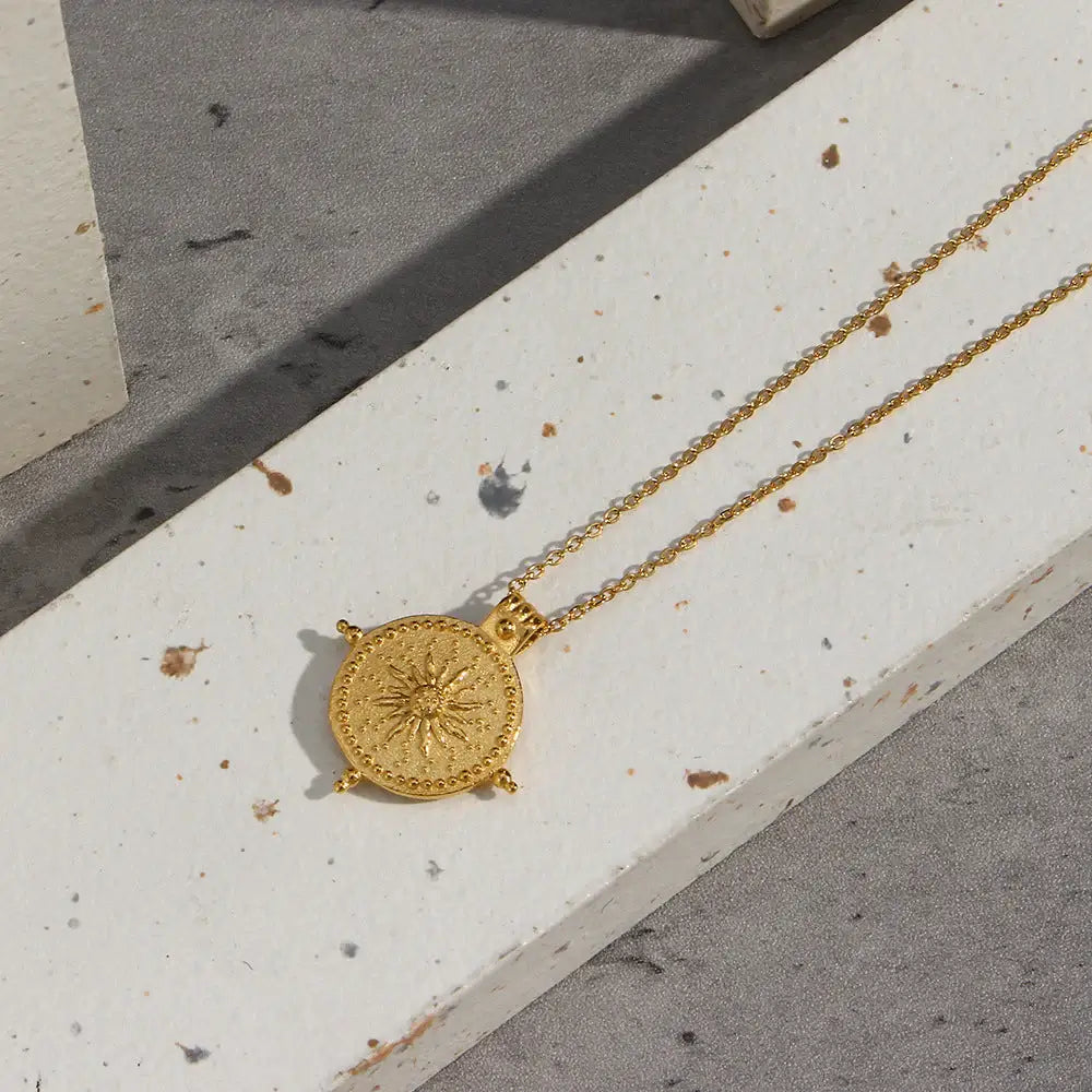 Collier Soleil Divin (Plaqué Or)