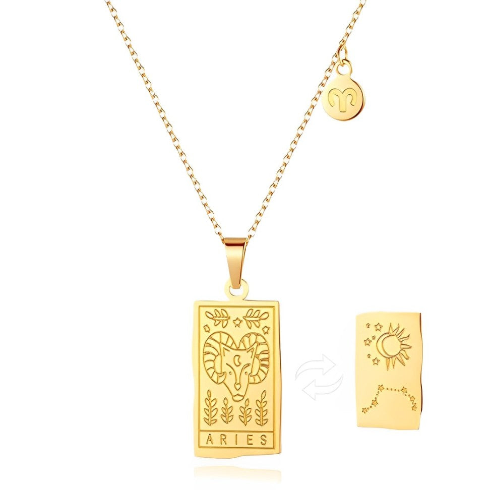Collection Zodiaque - Colliers avec Pendentifs des Signes du Zodiaque (Plaqué Or)