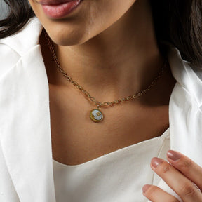 Collier Marseille Soleil et Lune (Plaqué Or)
