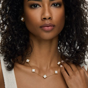 Collier Vintage 10 Trèfles (Plaqué Or)