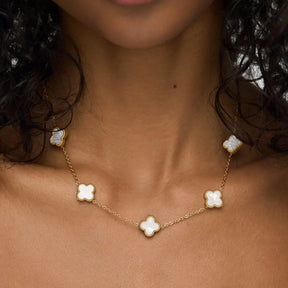 Collier Vintage 10 Trèfles (Plaqué Or)