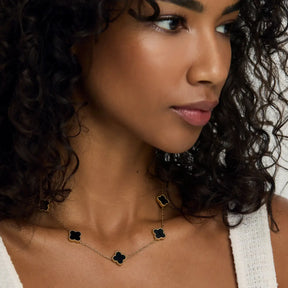 Collier Vintage 10 Trèfles (Plaqué Or)