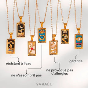 Collection Tarot - Colliers avec Pendentifs des Cartes (Plaqué Or)