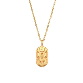 Collier Zodiaque Chaîne Tressée (Plaqué Or)