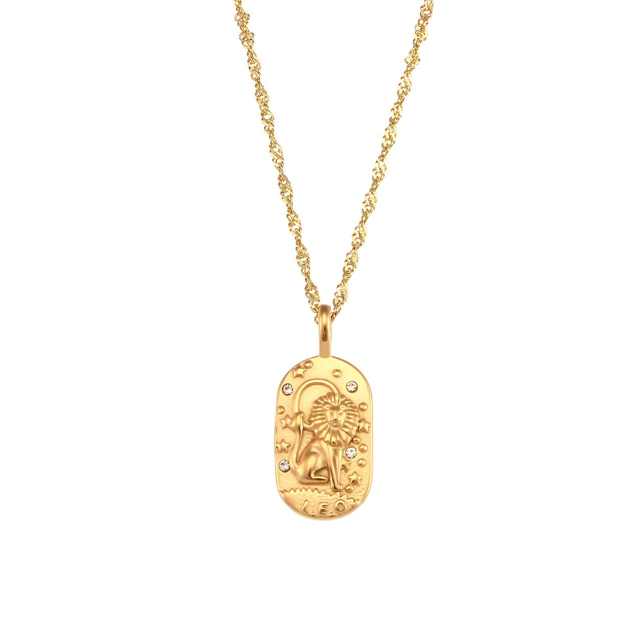 Collier Zodiaque Chaîne Tressée (Plaqué Or)