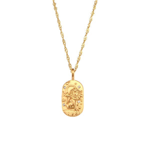 Collier Zodiaque Chaîne Tressée (Plaqué Or)
