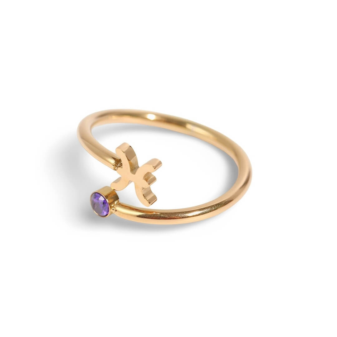 Bague Zodiaque (Plaqué Or)