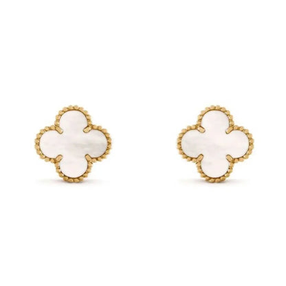 Boucles d'Oreilles Vintage Trèfle (Plaqué Or)