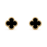 Boucles d'Oreilles Vintage Trèfle (Plaqué Or)