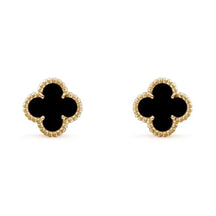 Boucles d'Oreilles Vintage Trèfle (Plaqué Or)