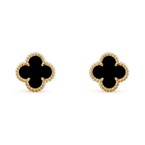 Boucles d'Oreilles Vintage Trèfle (Plaqué Or)