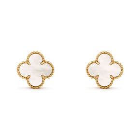 Boucles d'Oreilles Vintage Trèfle (Plaqué Or)