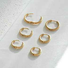 Boucles d'oreilles créoles trio (Plaqué Or)
