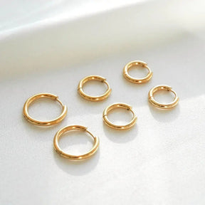 Boucles d'oreilles créoles trio (Plaqué Or)