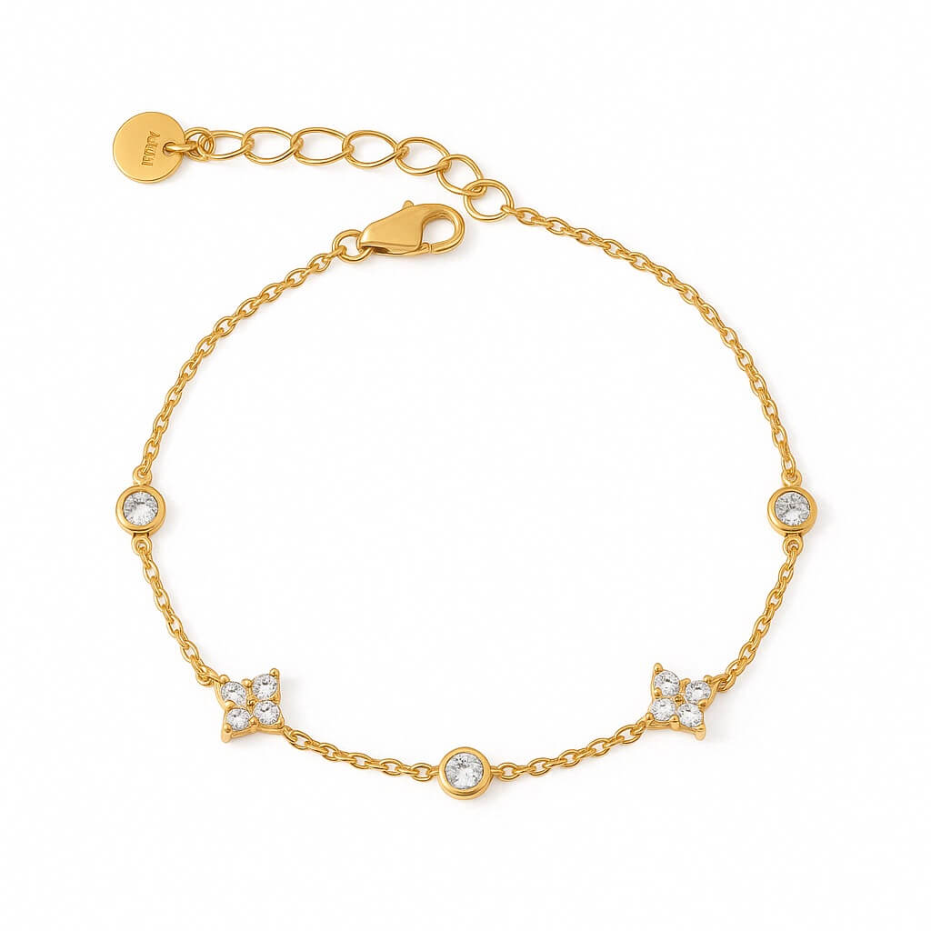 Bracelet Constellation avec Zirconiums (Plaqué Or)