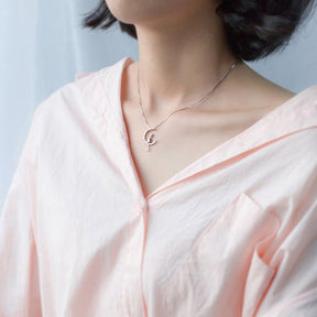 Collier Chat Lune (Argent 925)