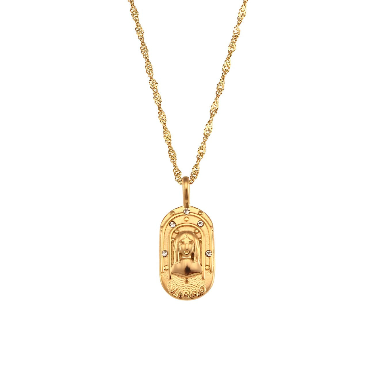 Collier Zodiaque Chaîne Tressée (Plaqué Or)