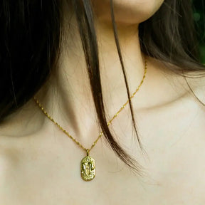 Collier Zodiaque Chaîne Tressée (Plaqué Or)