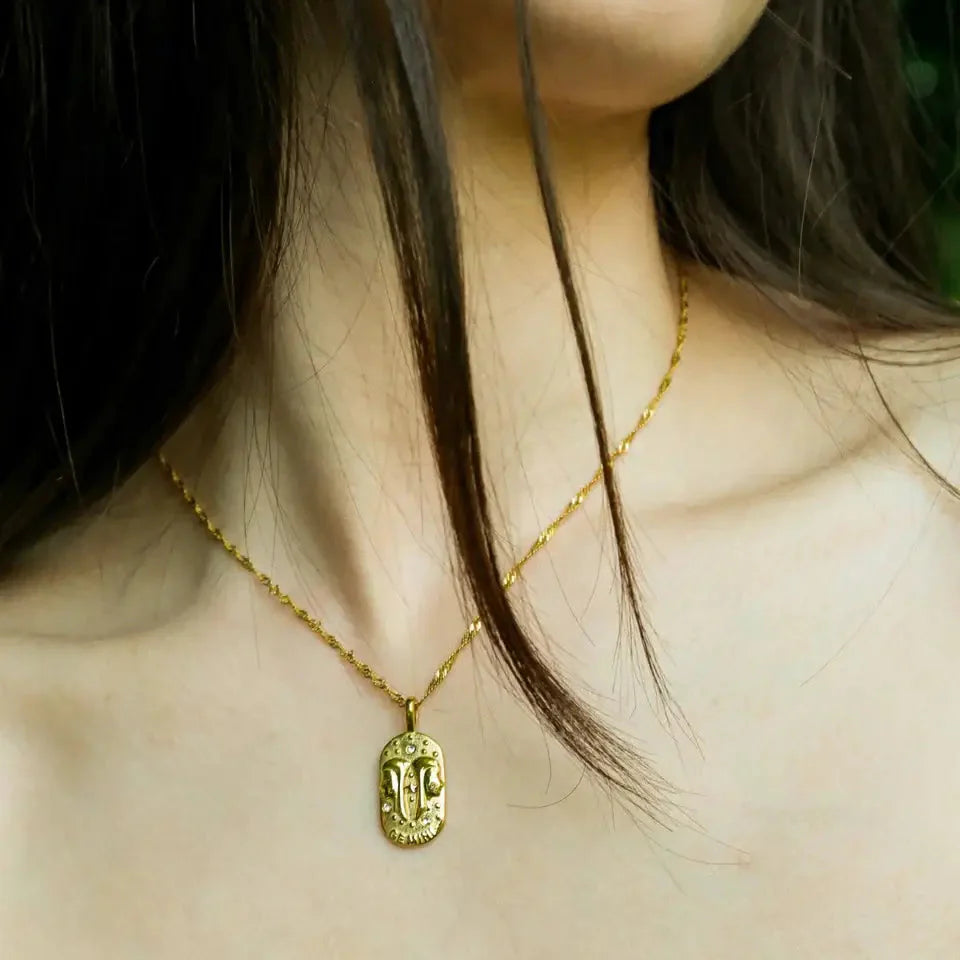 Collier Zodiaque Chaîne Tressée (Plaqué Or)